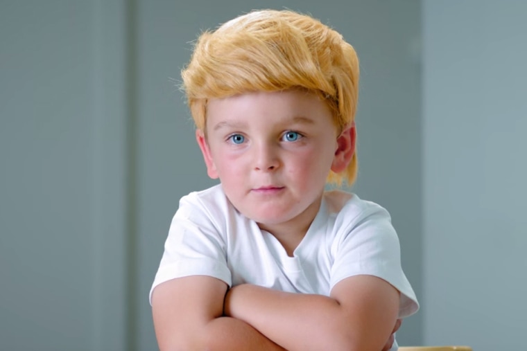 A New Zealand electricity company is using toddlers wearing orange-tinged wigs reminiscent of the real estate mogul's hair to poke fun at the GOP's presumptive presidential nominee. (Screenshot Courtesy of Powershop)