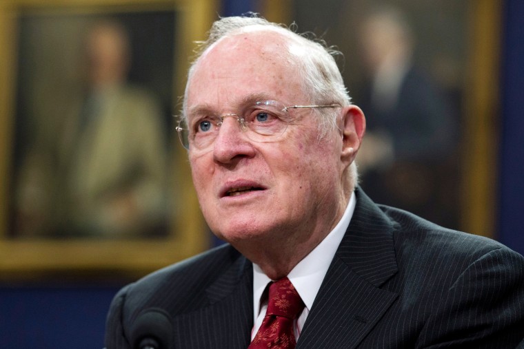 In this March 23, 2015 file photo, Supreme Court Associate Justice Anthony Kennedy testifies on Capitol Hill in Washington. (Photo by Manuel Balce Ceneta/AP)
