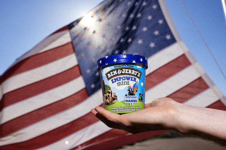 A patriotic, empowered tub of mint ice cream. (Photo by Ben & Jerry's)