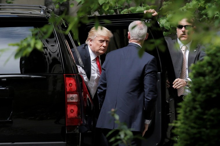 Republican presidential candidate Donald Trump arrives for a meeting with former US Secretary of State Henry Kissinger in New York City, May 18, 2016. (Photo by Brendan McDermid/Reuters)
