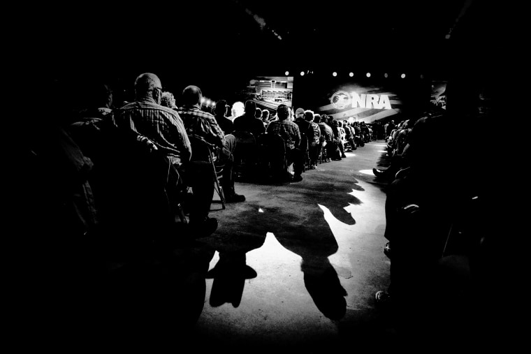 People gather inside the NRA-ILA Leadership Forum in Louisville, Ky., May 20, 2016. (Photo by Mark Peterson/Redux for MSNBC)