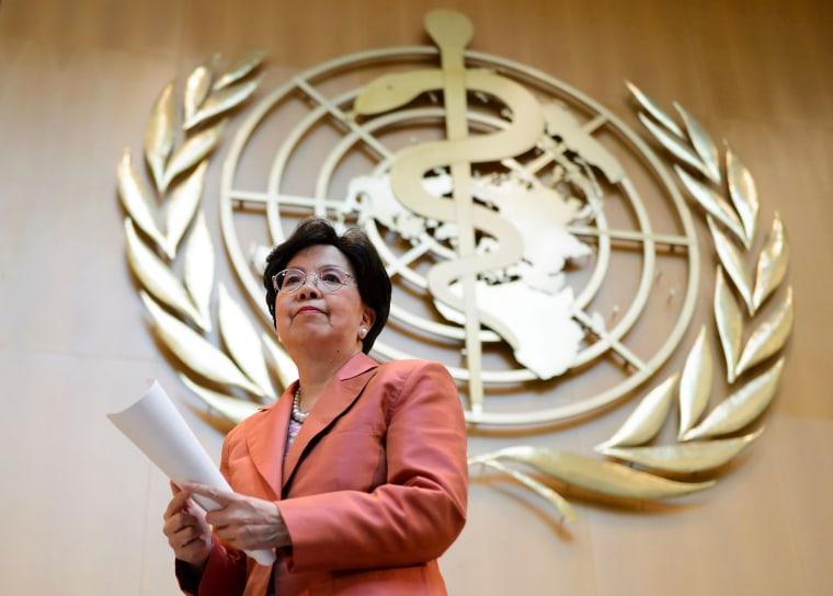 World Health Organization (WHO) Director-General Margaret Chan leaves after delivering a speech during the World Health Assembly, with some 3,000 delegates from its 194 member states on May 23, 2016 in Geneva. (Photo by Fabrice Coffrini/AFP/Getty)
