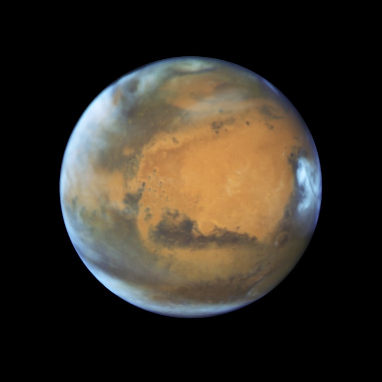 Hubble Space Telescope photo of Mars taken when the planet was 50 million miles from Earth on May 12, 2016.