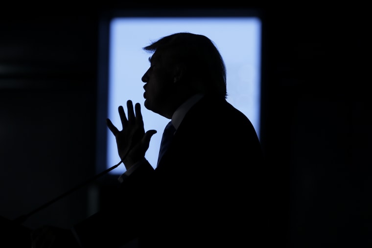 Republican presidential candidate Donald Trump speaks during a campaign rally on Dec. 5, 2015, in Davenport, Iowa. (Photo by Charlie Neibergall/AP)