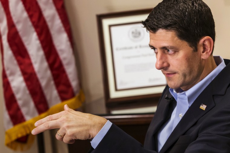 House Speaker Paul Ryan, R-Wis., speaks during an interview with The Associated Press, June 2, 2016, in Janesville, Wis. (Photo by Andy Manis/AP)