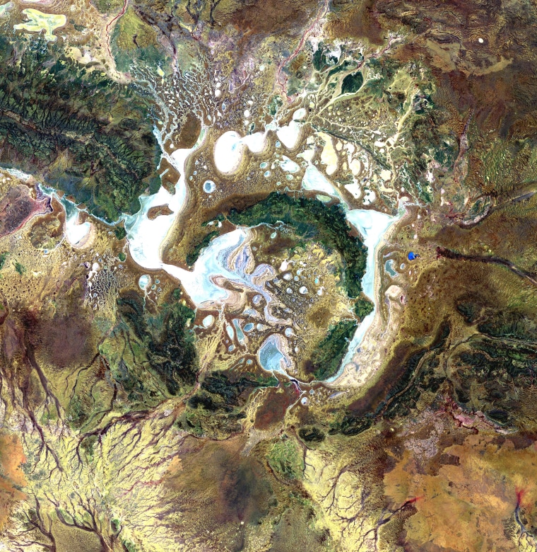 The Shoemaker Impact Structure in Australia created over 600 million years ago.