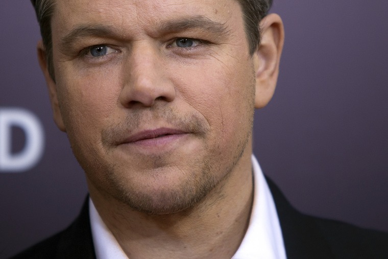Cast member Matt Damon arrives for the premiere of his movie \"The Monuments Men\" in New York, Feb. 4, 2014. (Photo by Carlo Allegri/Reuters)