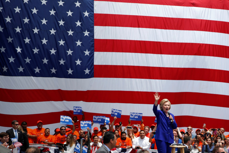 Democratic presidential candidate Hillary Clinton speaks at a campaign rally in Lynwood, Los Angeles, Calif., June 6, 2016. (Photo by Lucy Nicholson/Reuters)