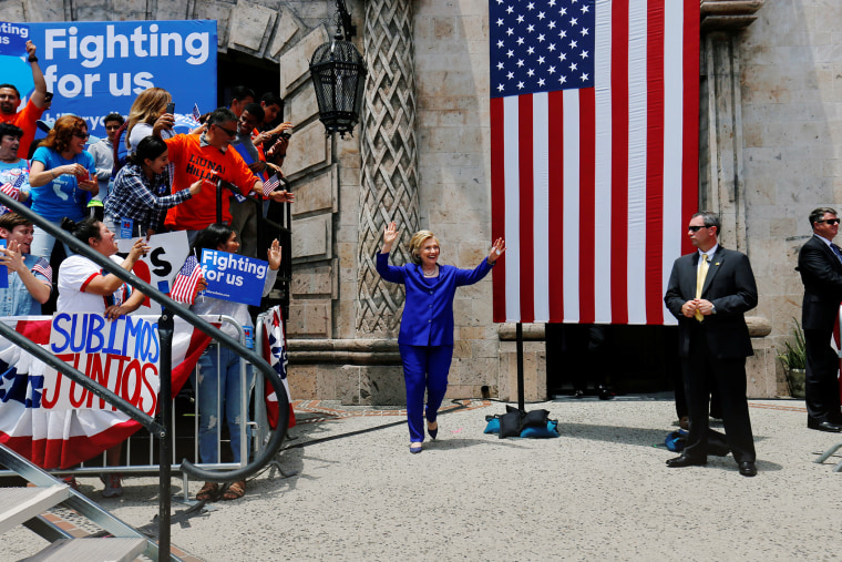 Democratic presidential candidate Hillary Clinton arrives at a campaign stop in Lynwood, Calif., June 6, 2016. (Photo by Mike Blake/Reuters)