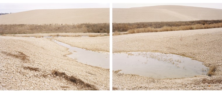 A view of the remediated National Chat Pile. The pile is so large that a small meadow of grass has formed along a valley where water collects and drains off the pile. (Photos by Benjamin Hoste)