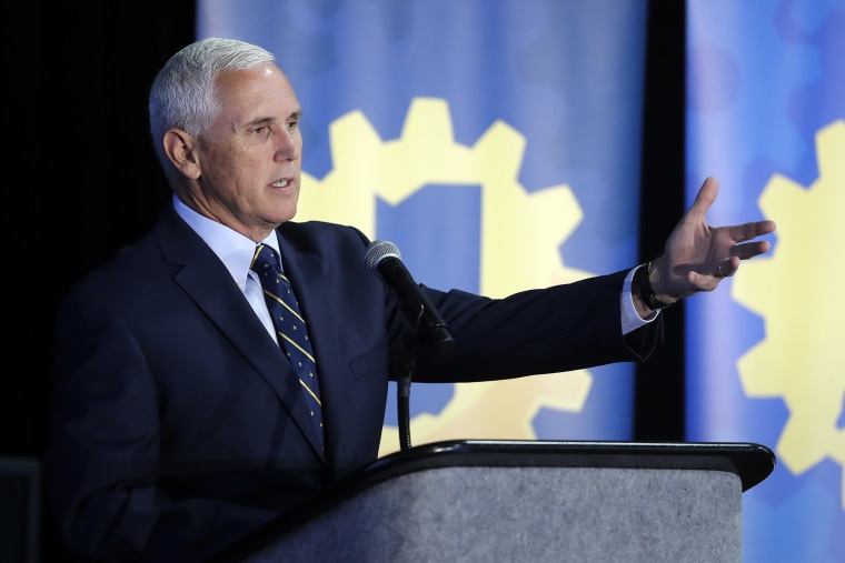 Indiana Gov. Mike Pence speaks during the Innovation Showcase, July 14, 2016, in Ind. (Photo by Darron Cummings/AP)