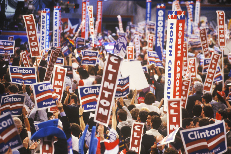 State delegates at the 1992 Democratic National Convention at Madison Square Garden in New York, N.Y. (Photo by Visions of America/UIG/Getty)