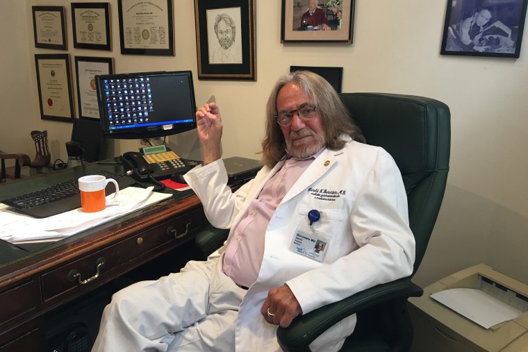 Dr. Harold Bornstein in his office. (Photo by NBC news)