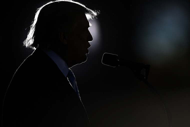 Republican presidential candidate Donald Trump delivers remarks while campaigning at Regent University Oct. 22, 2016 in Virginia Beach, Va. (Photo by Win McNamee/Getty)