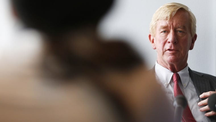 Libertarian candidate for Vice President and former Massachusetts governor Bill Weld speaks to students at Emerson College, Sept. 8, 2016, in Boston, Mass. (Photo by Jessica Rinaldi/TheBostonGlobe/Getty)