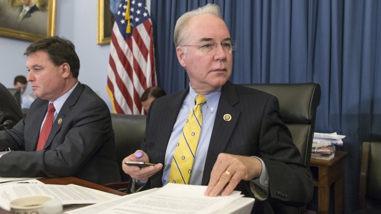 House Budget Committee Chairman Tom Price, R-Ga., presides over a markup session on Capitol Hill in Washington, D.C., March 16, 2016. (Photo by J. Scott Applewhite/AP)