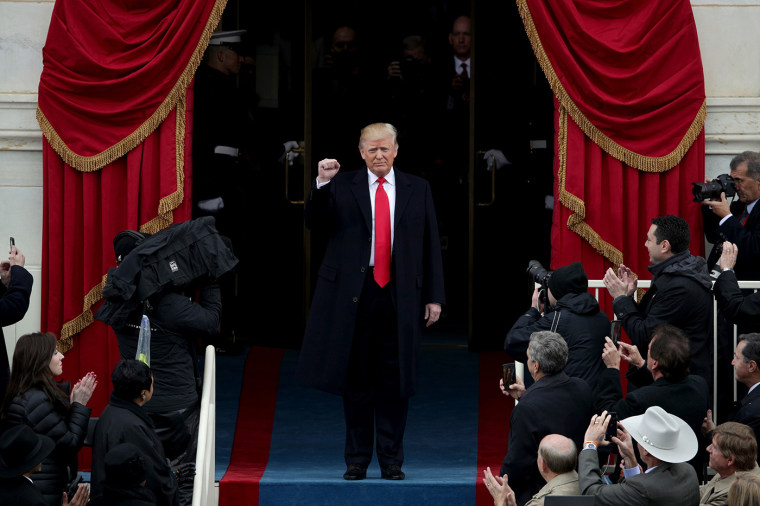 President Elect Donald Trump arrives on the West Front of the U.S. Capitol on Jan.20, 2017 in Washington, DC. In today's inauguration ceremony Donald J. Trump becomes the 45th president of the United States. (Photo by Alex Wong/Getty Images)