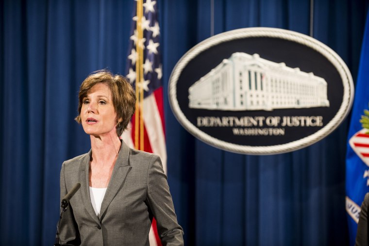 Image: FILE: Acting Attorney General Orders Justice Department Not To Defend Executive Order On Immigration
