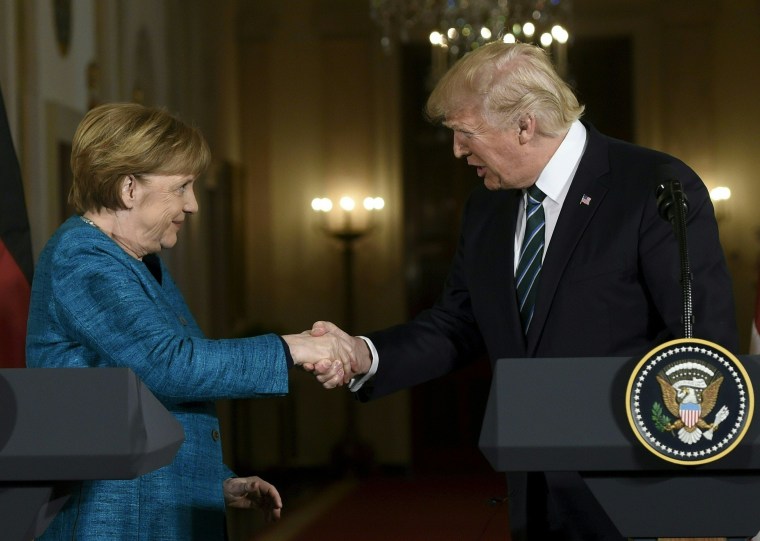 Image: US-GERMANY-TRUMP-MERKEL