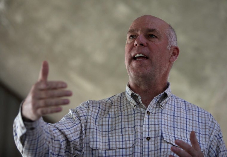 Image: GOP Congressional Candidate Greg Gianforte Campaigns In Great Falls, MT