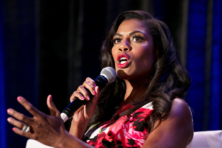 Image: White House aide Omarosa Manigault speaks during a panel discussion at the National Association of Black Journalists convention in New Orleans