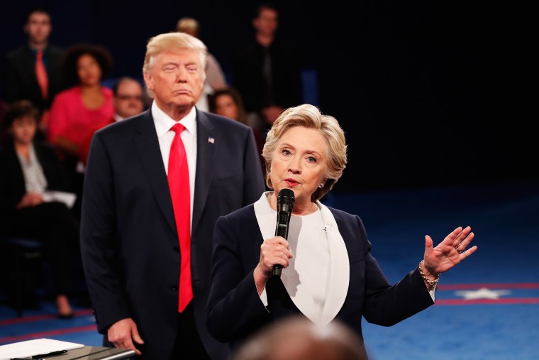 Image: Candidates Hillary Clinton And Donald Trump Hold Second Presidential Debate At Washington University