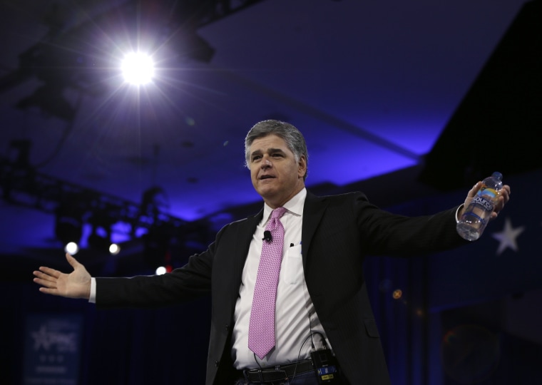 In this March 4, 2016, file photo, Sean Hannity of Fox News arrives in National Harbor, Md.