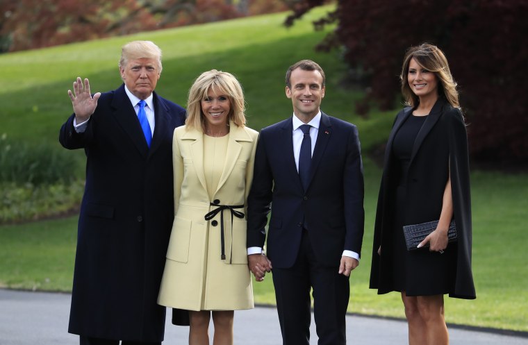Image: Donald Trump, Melania Trump, Emmanuel Macron, Brigitte Macron
