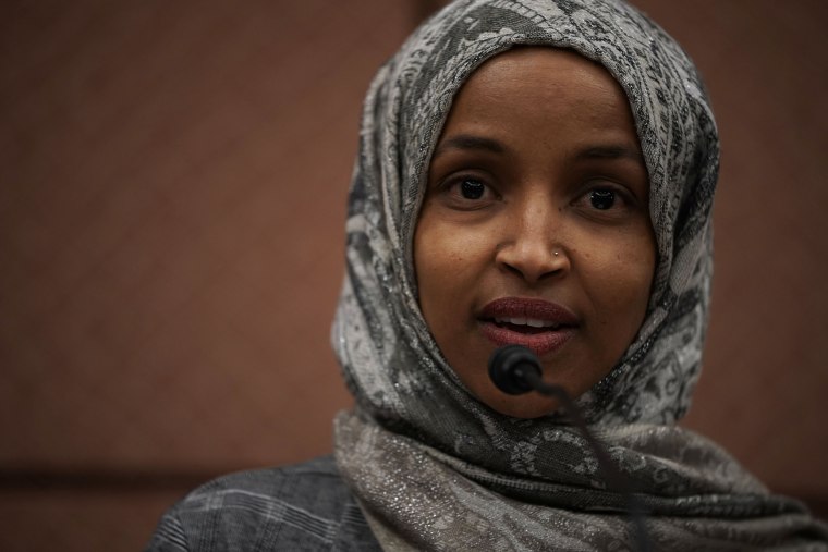 U.S. Rep. Ilhan Omar (D-MN) speaks during a news conference January 24, 2019 on Capitol Hill in Washington, D.C.