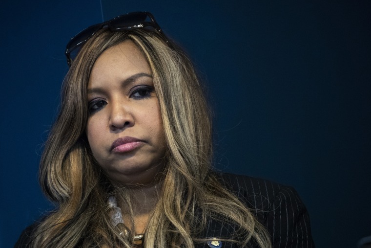 Lynne Patton, event planner and Head of Region II for HUD during a press conference at the Jacob Javits Federal Building, January 31, 2019 in New York City.