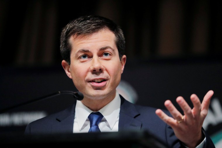 Image: U.S. 2020 Democratic presidential candidate Pete Buttigieg speaks at the 2019 National Action Network National Convention in New York