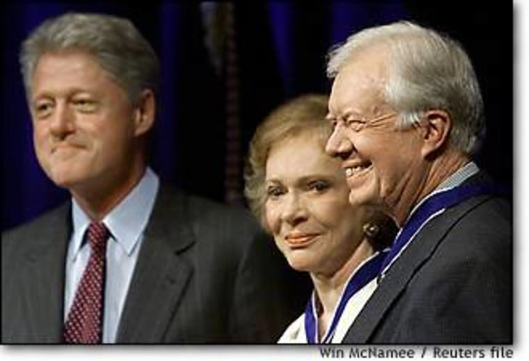 The only two Democratic presidents in the past 30 years have both been Southerners, Bill Clinton and Jimmy Carter, seen here with his wife, Rosalynn.
