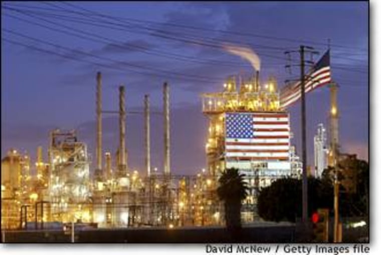 An ARCO petroleum refinery outside of Los Angeles maintained a busy production schedule as local gas prices rose to over two dollars last August. California's gas blend is specific to the state and the balance between supply and demand is very tight.