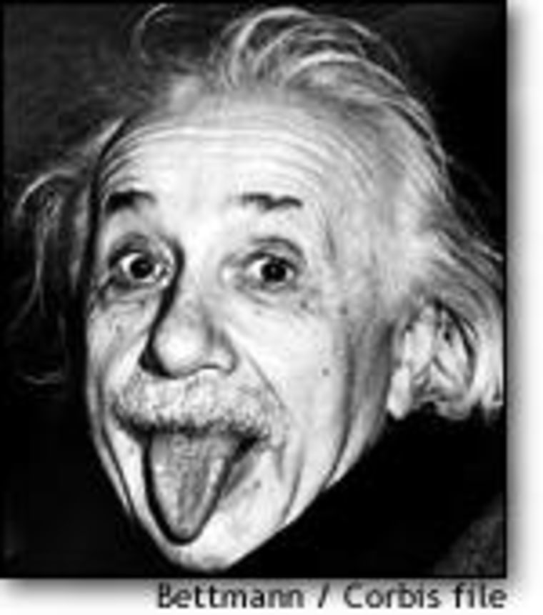Albert Einstein, shown in a playful mood in 1951, focused on light's velocity in his theory of special relativity.