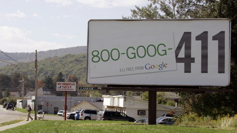 On a few occasions, Google also has bought ads to highlight lesser-known products, such as a free telephone directory service, GOOG-411, recently featured on billboards in the San Francisco Bay area and rural parts of New York.