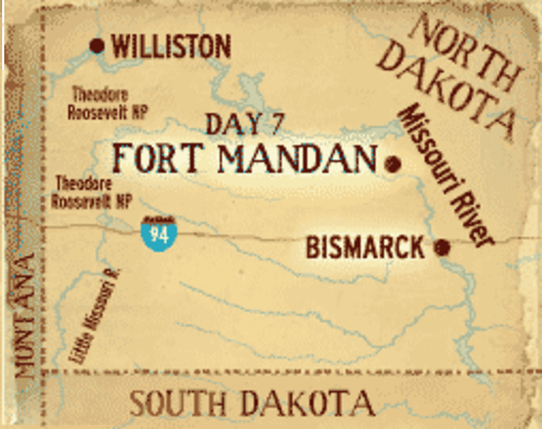 Day 7 -- Fort Mandan, Great Escapes: Mightly 'Mo