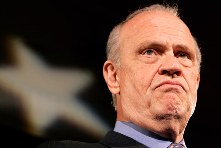 Former U.S. Senator, actor and 2008 presidential candidate Fred Thompson speaks  at the Americans for Prosperity Summit in Washington DC