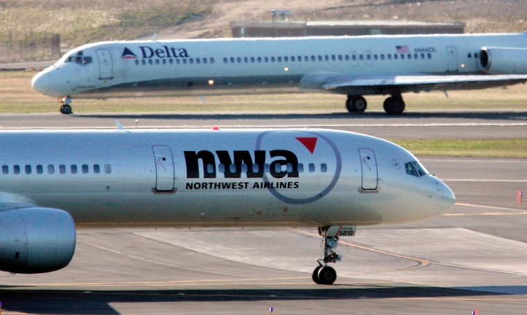 Image: Northwest and Delta airplanes