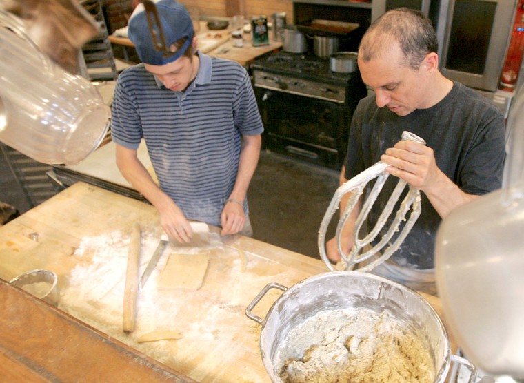 Image: Making biscotti dough at the Enrico Biscotti Co. in Pittsburgh