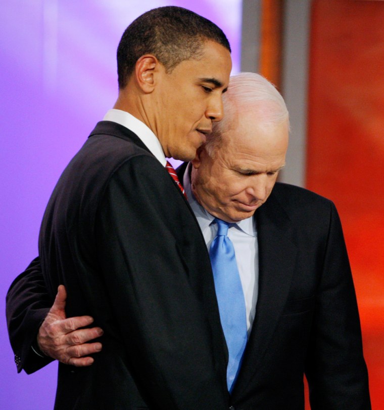 Image: Presidential candidates Obama and McCain
