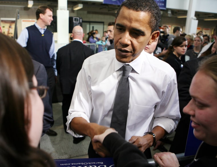 Image: Democratic presidential hopeful, Sen. Barack Obama
