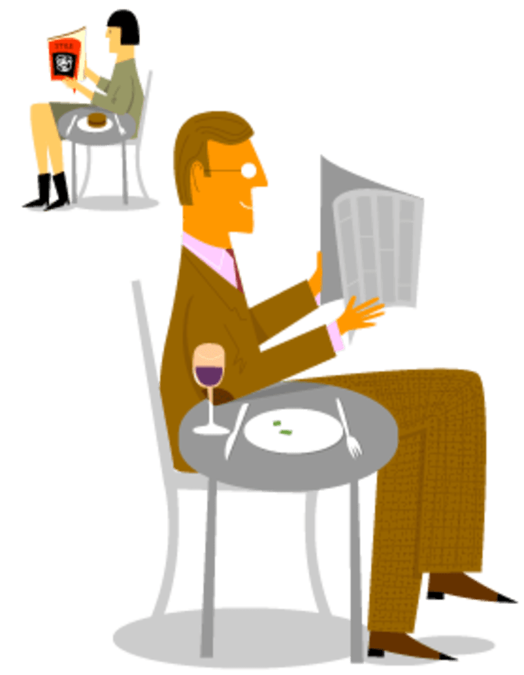 Image depicting someone eating alone