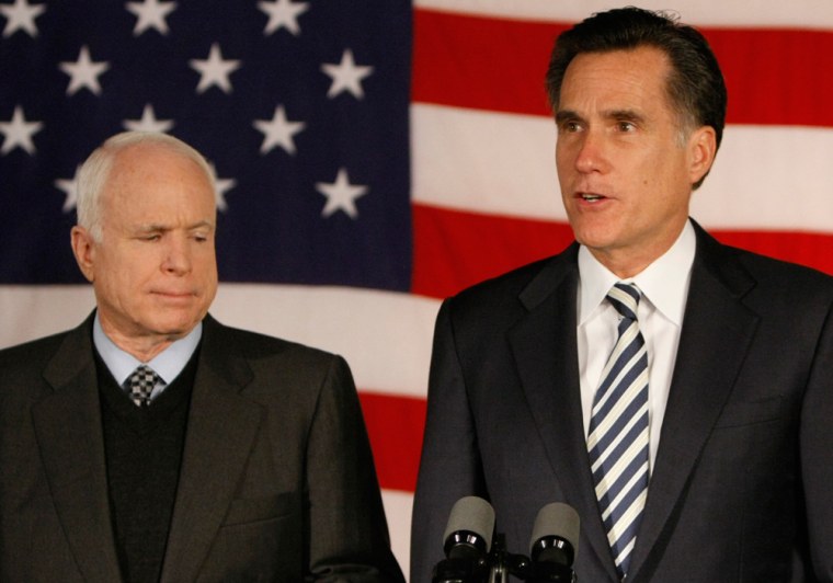 Image: John McCain, Mitt Romney