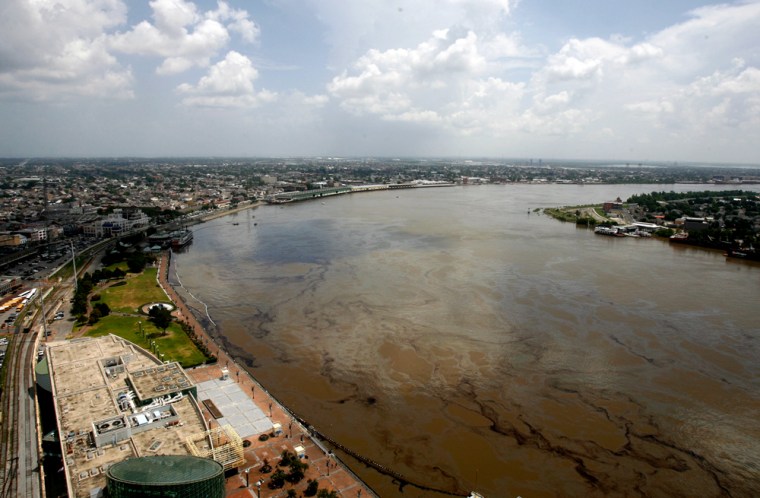 Image: Fuel oil spill in the Mississippi River