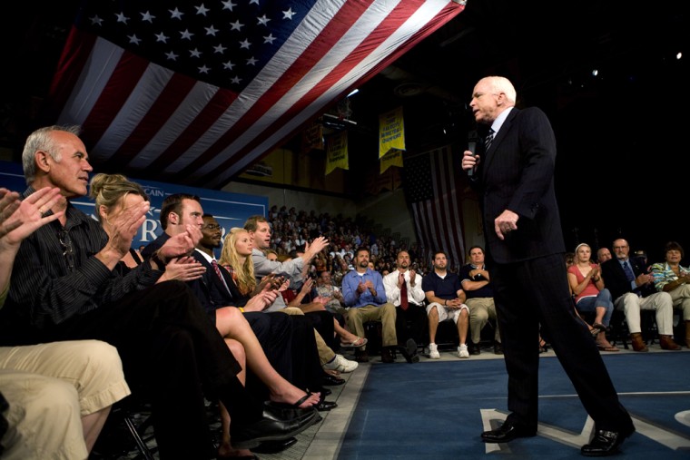 Image: John McCain Holds Town Hall Meeting In Nevada