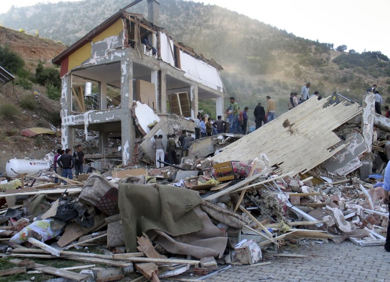 Image: Collapsed dormitory in the village of Balcilar, Turkey