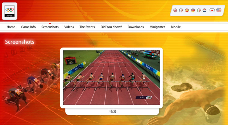 Sega has rolled out the official video game of the 2008 events in Beijing for PC, Xbox 360, PlayStation 3 and mobile phones.