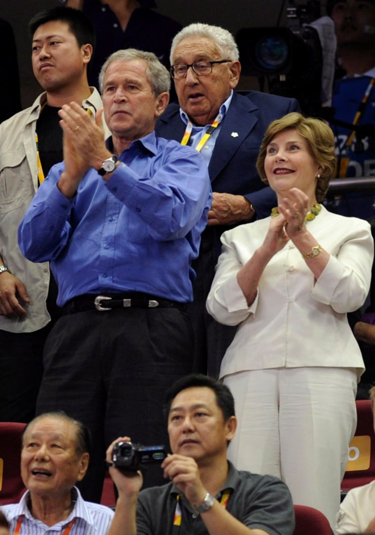 Image: Pesident Bush at the olympics