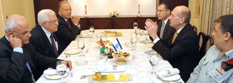 Image: Olmert and Abbas