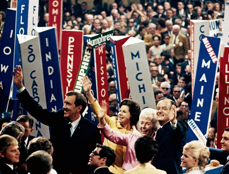 Image: Hubert Humphrey at the 1968 Democratic Convention
